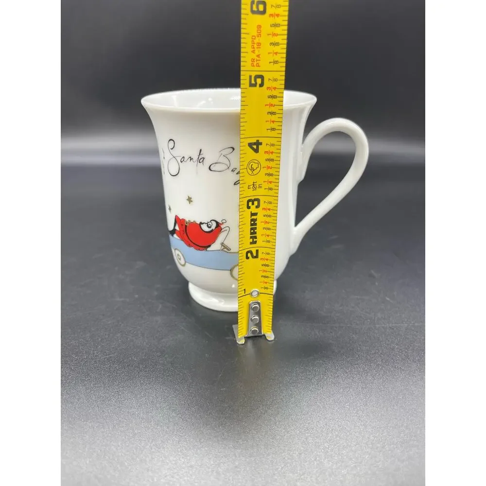 Pottery Barn Ceramic Santa Baby Coffee Cup Mug